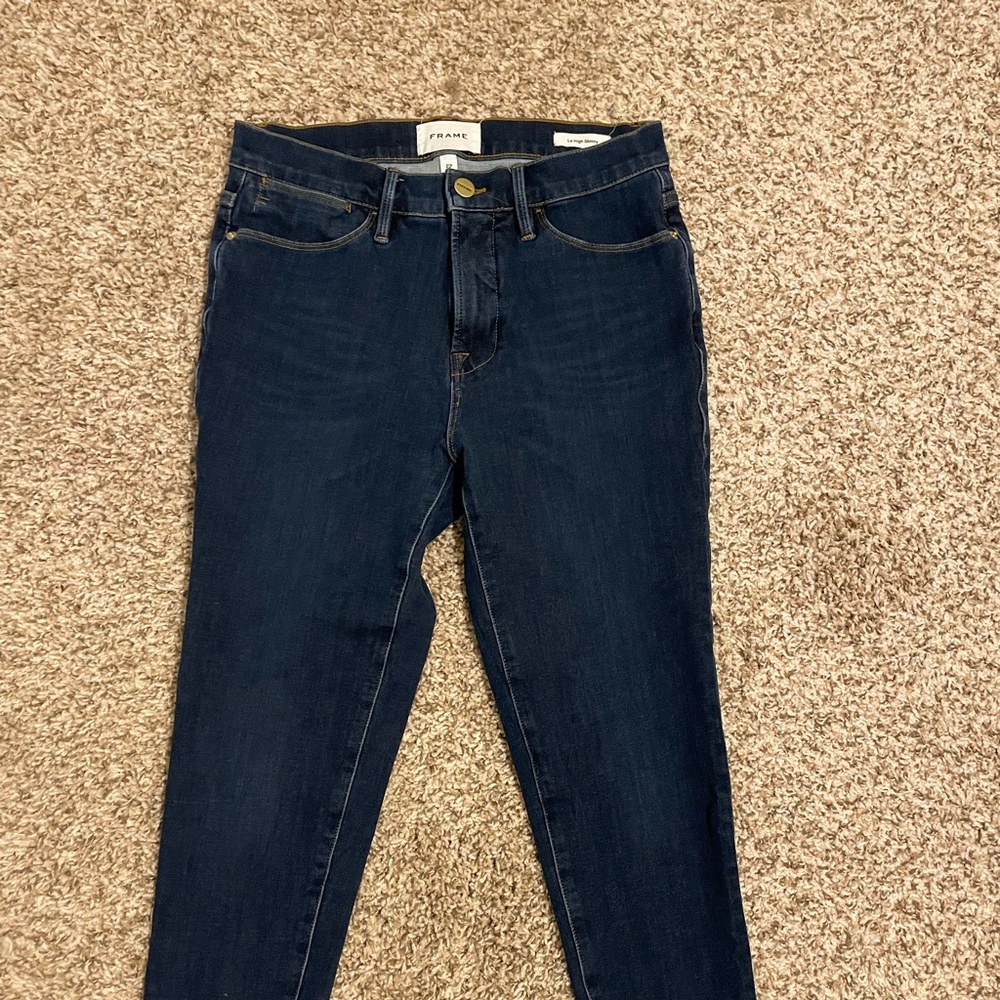 Frame Le High Skinny dark wash